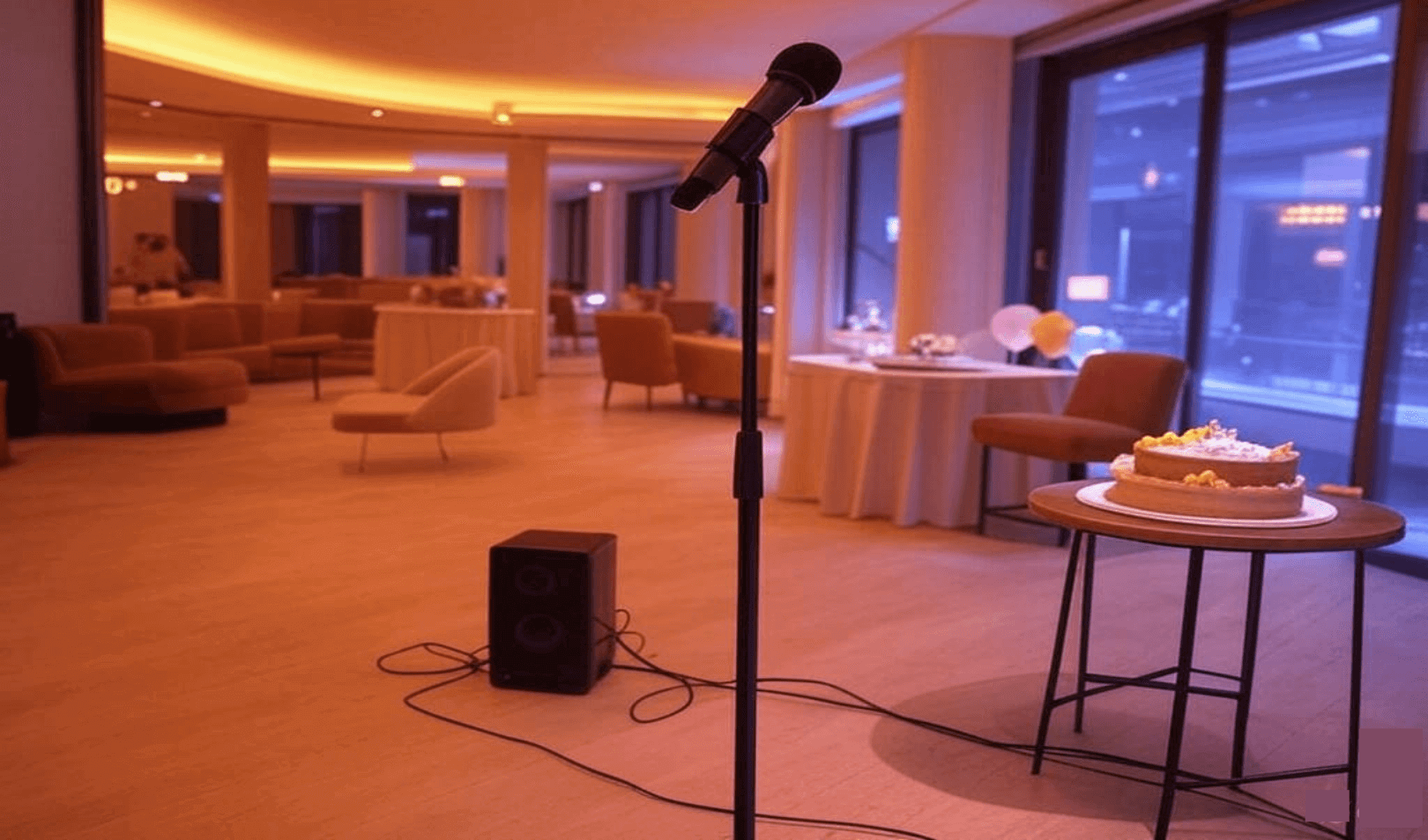 dvorana-za-rodjendan-sa-stolovima-i-mikrofonom-za-karaoke