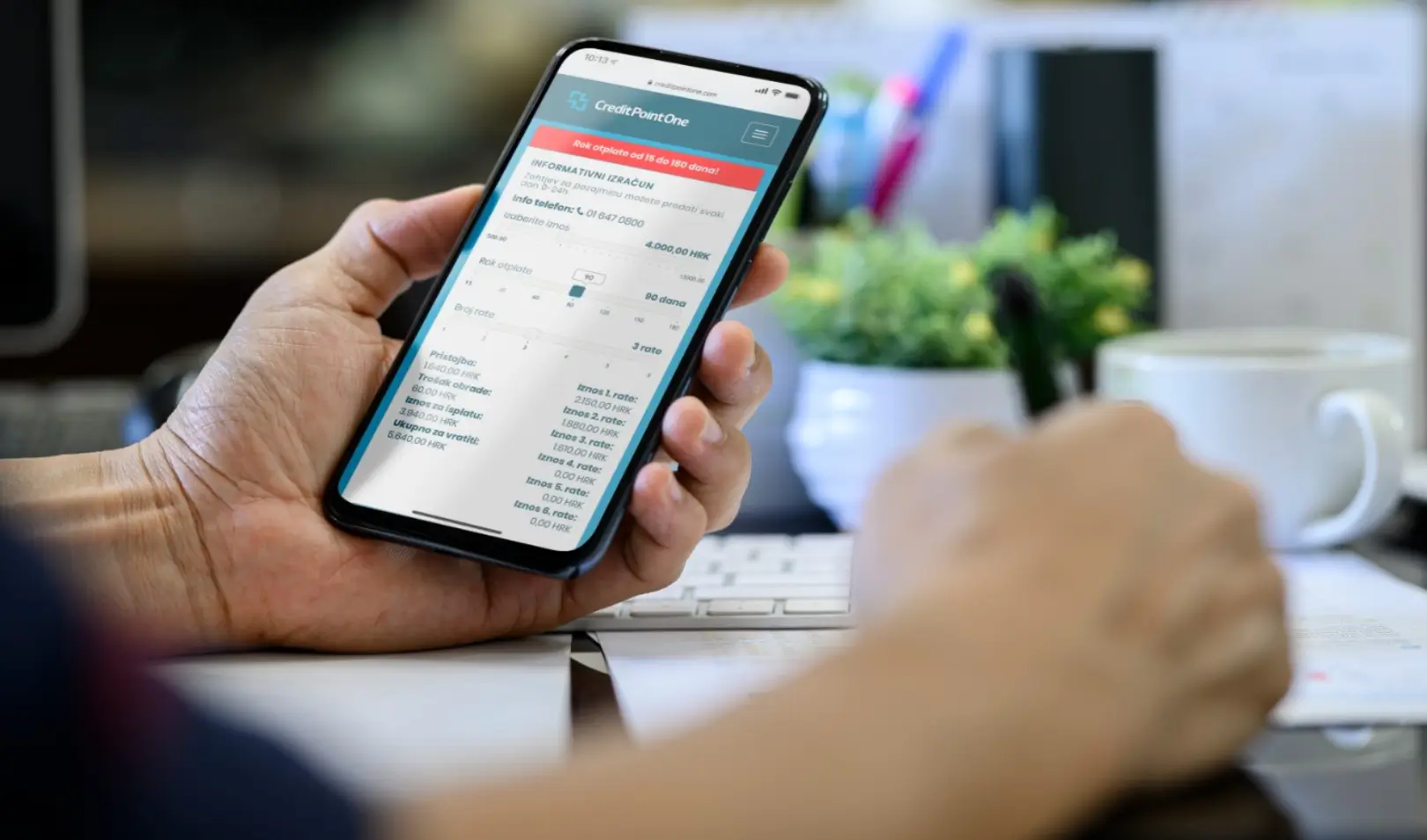 Mobilna aplikacija Credit Point One za izračun i planiranje pozajmice